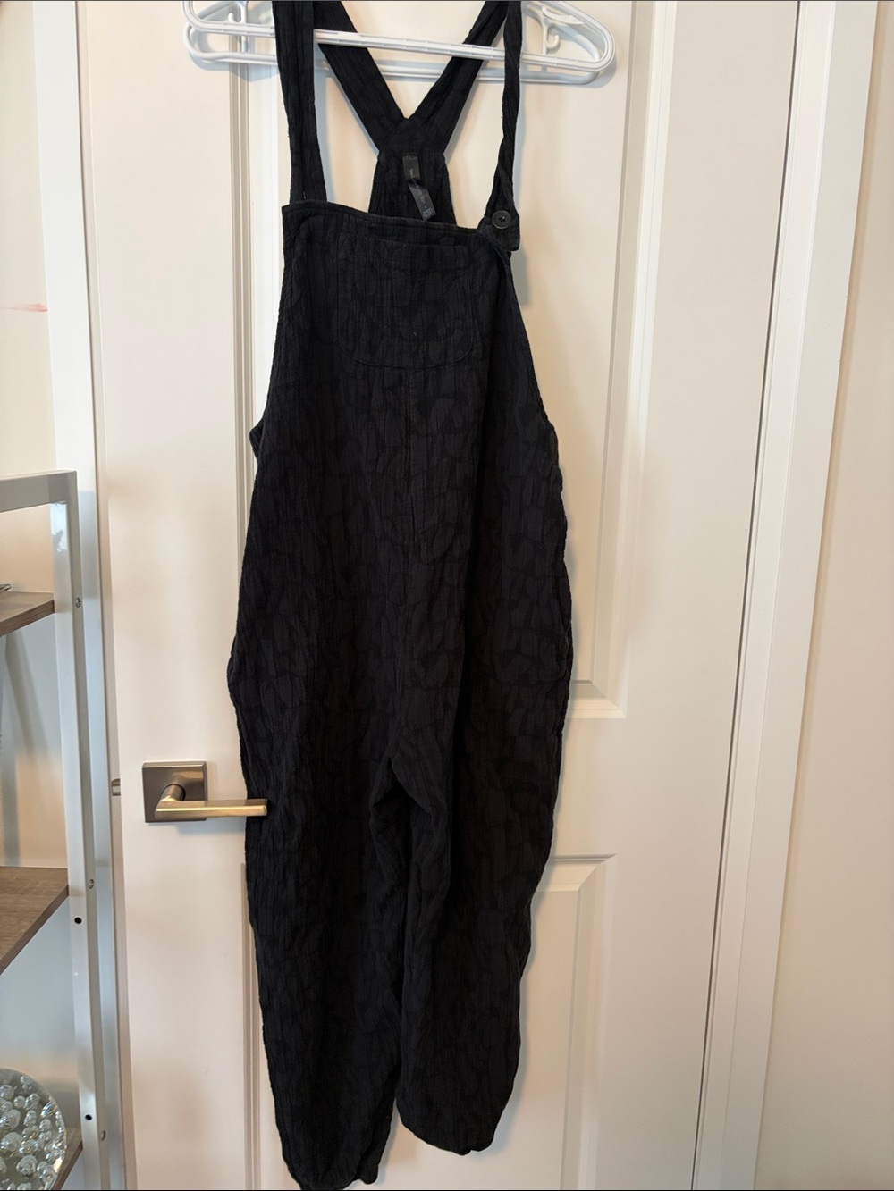 Smash + Tess Black Textured Jumper Jumpsuit